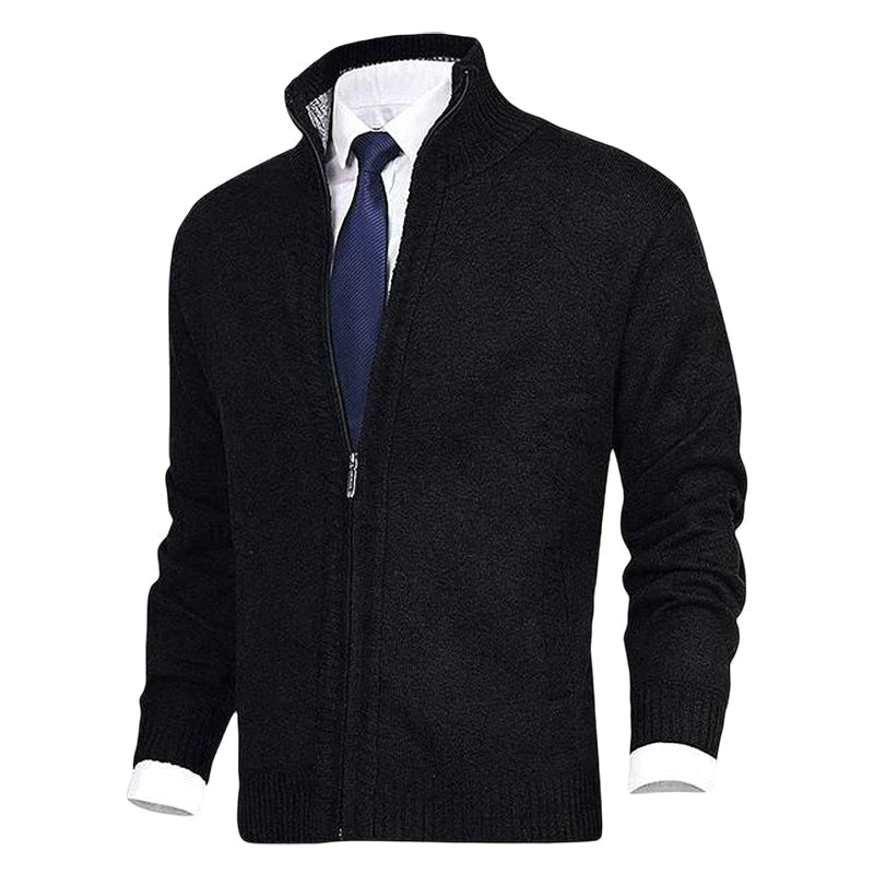 John | Stylish Men's Zip-Up Cardigan with Collar and Pockets