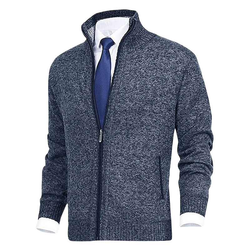 John | Stylish Men's Zip-Up Cardigan with Collar and Pockets