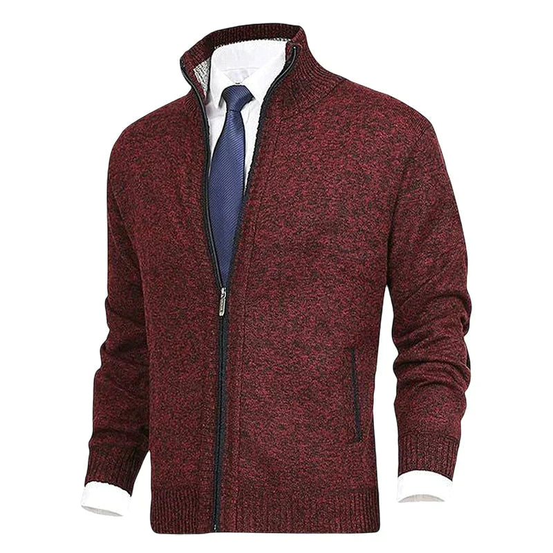 John | Stylish Men's Zip-Up Cardigan with Collar and Pockets