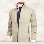 John | Stylish Men's Zip-Up Cardigan with Collar and Pockets