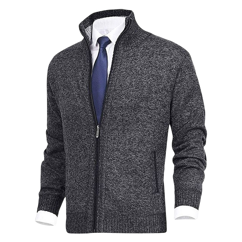 John | Stylish Men's Zip-Up Cardigan with Collar and Pockets