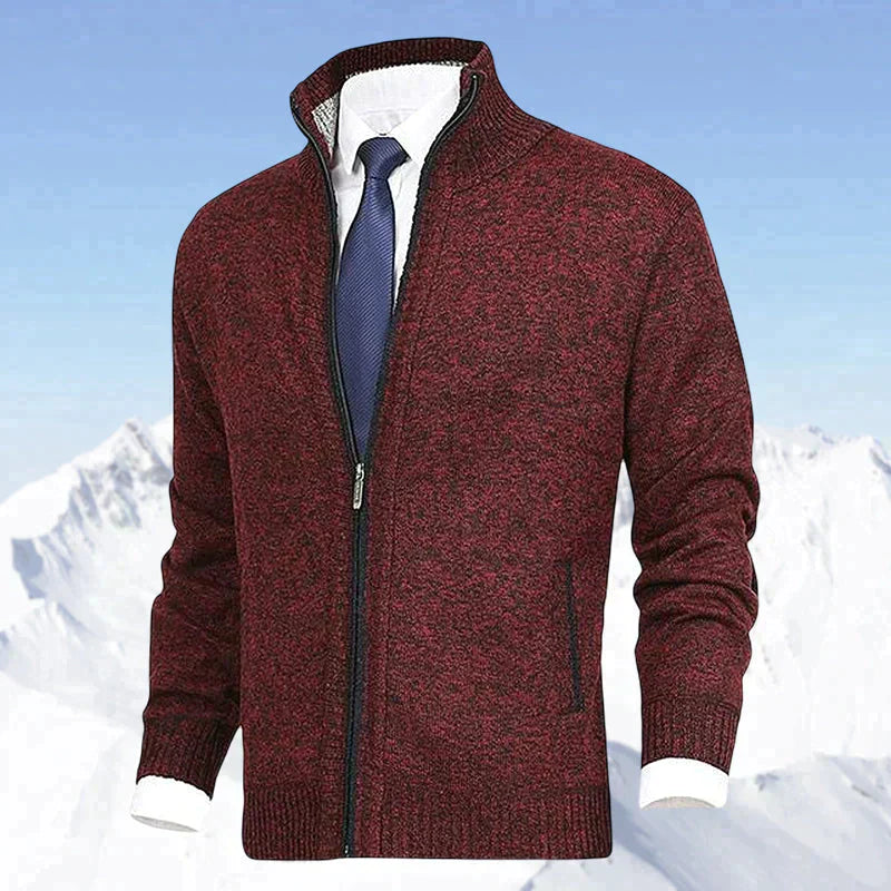 John | Stylish Men's Zip-Up Cardigan with Collar and Pockets