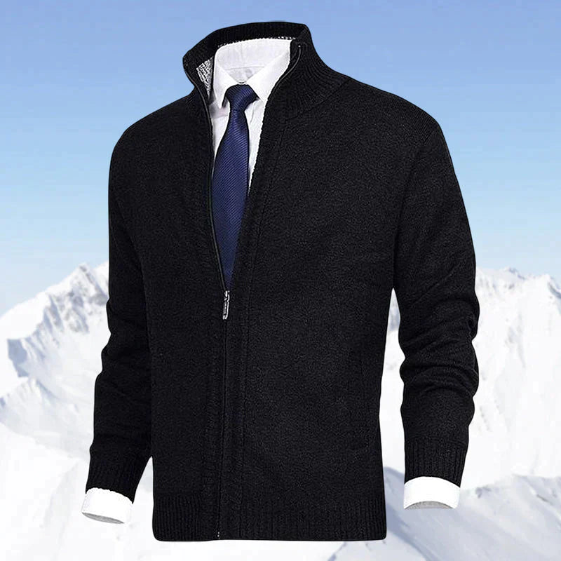 John | Stylish Men's Zip-Up Cardigan with Collar and Pockets