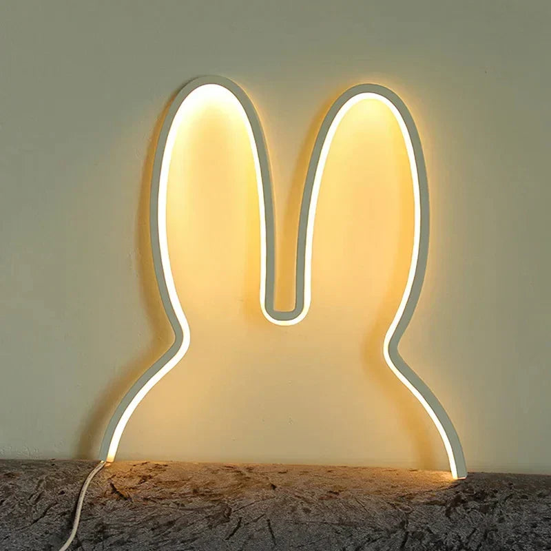Rechargeable USB Bunny Night Light with Mood-Enhancing Features