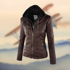 Karolina | Chic and Distinctive Women's Leather Jacket with Zip
