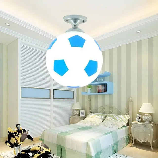 GoalBright Humorous Football-Shaped Ceiling Lamp