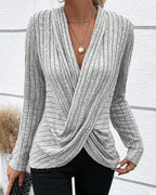 V-Neck Knit Top