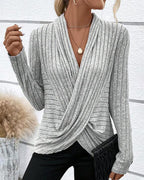 V-Neck Knit Top