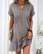 V-Neck Short Sleeve Casual Dress