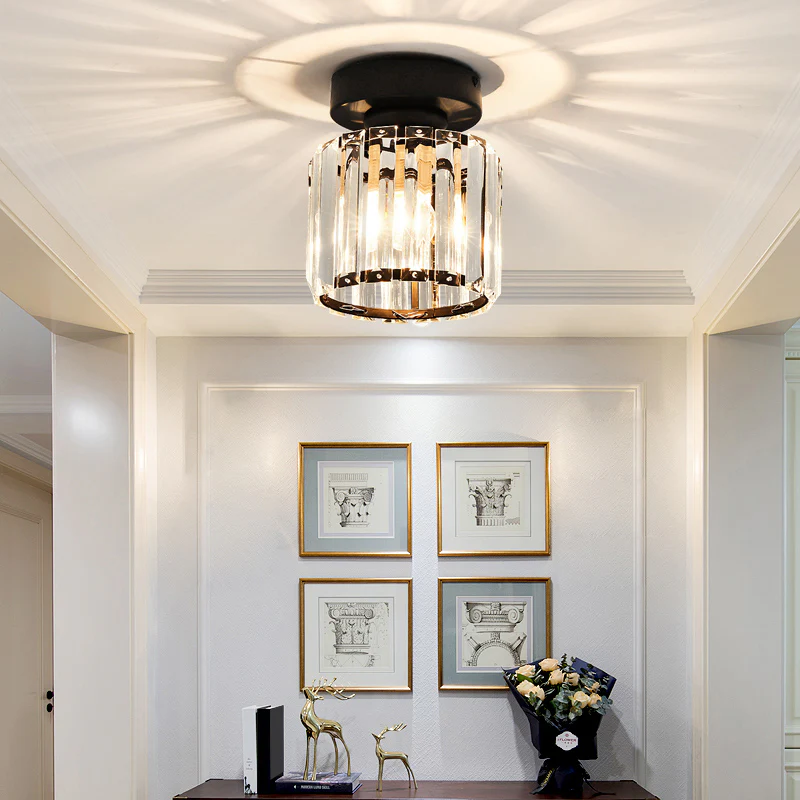 Contemporary Crystal Ceiling Fixture – CrystalGlow