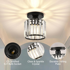 Contemporary Crystal Ceiling Fixture – CrystalGlow
