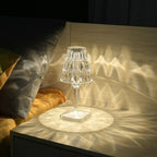 Elegant Crystal Table Lamp with Acrylic Accents - LuxeGlow