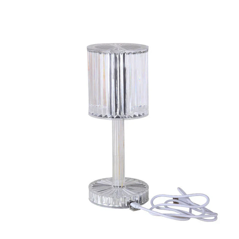 Seraphine Crystal-Accented Modern Dimmable Table Lamp