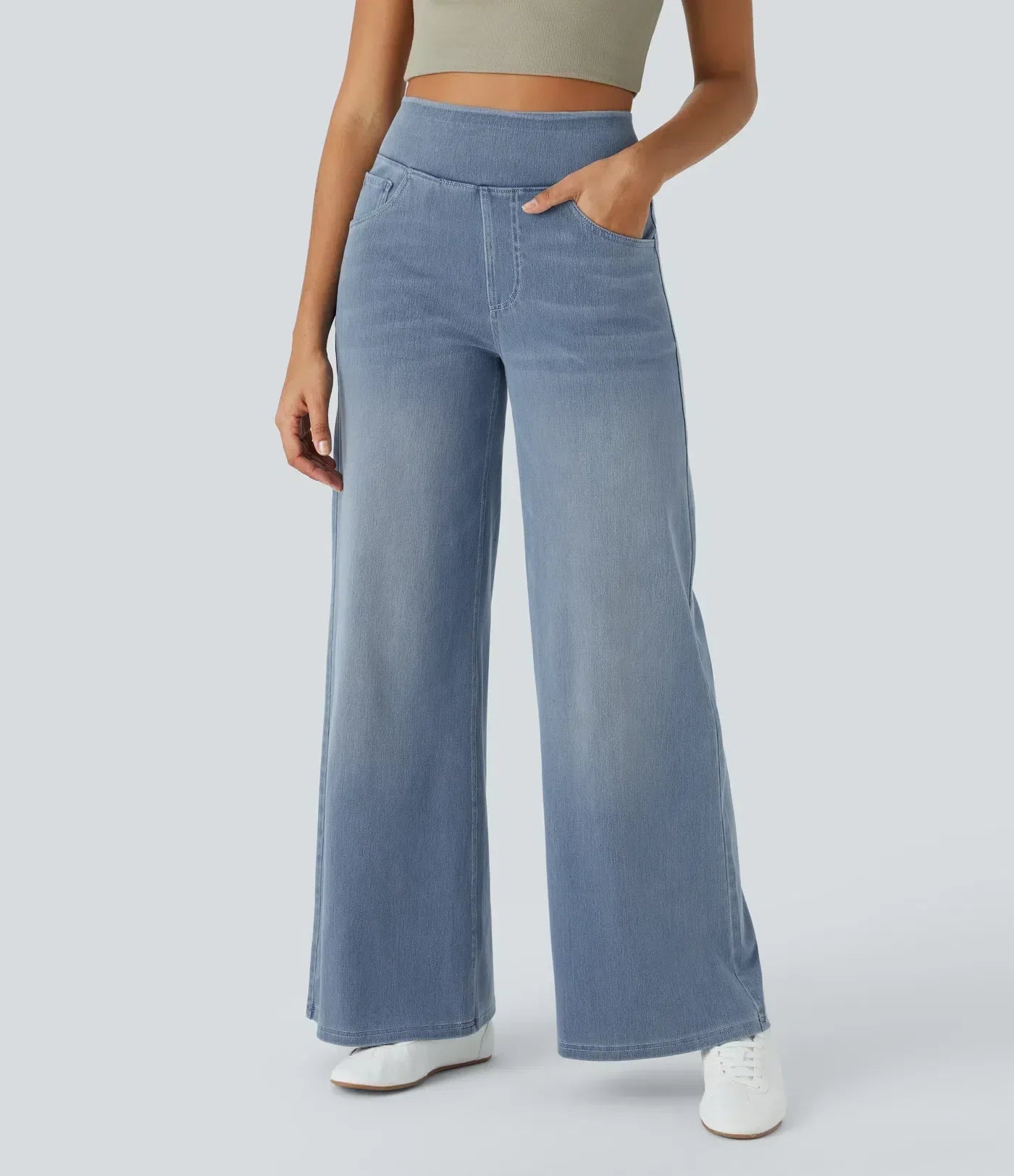 WW | Women's High-Waisted Elastic Trousers