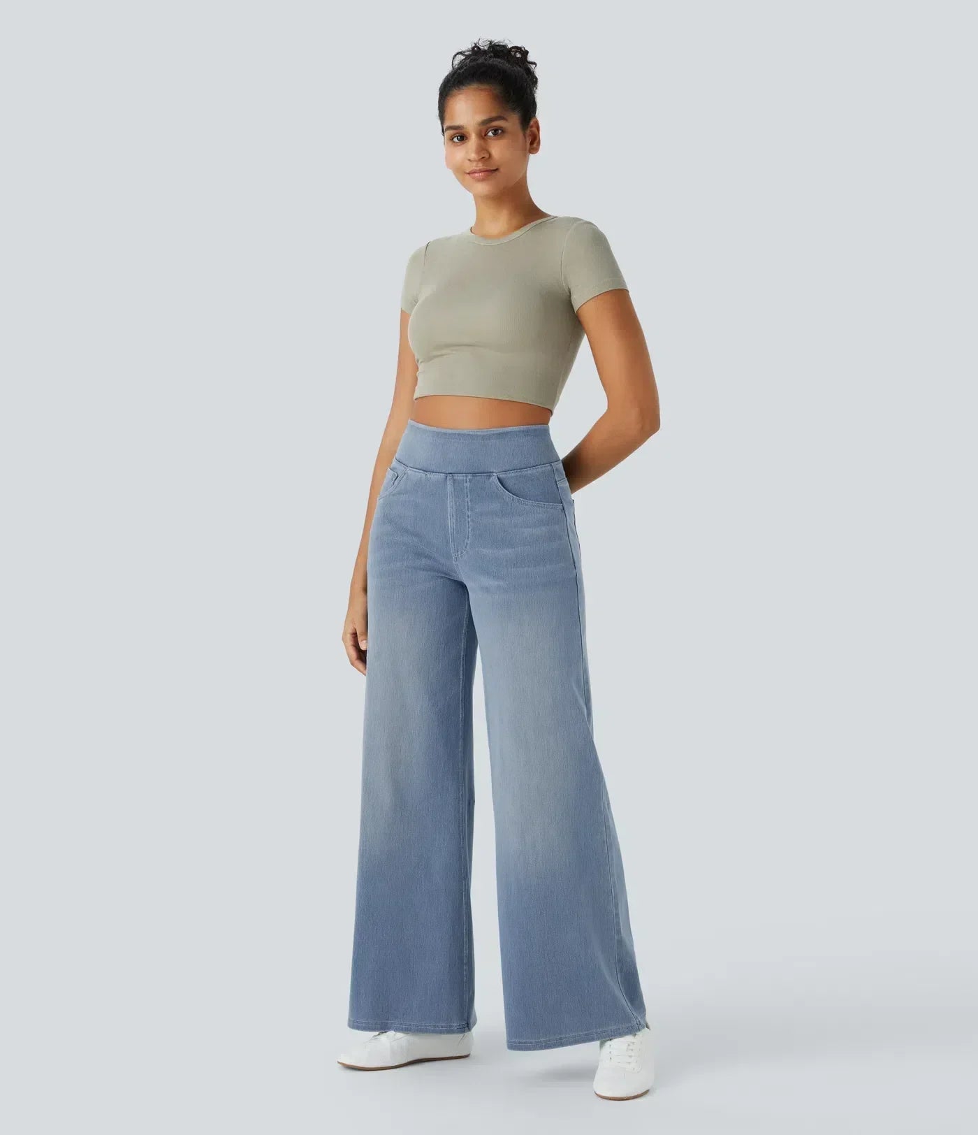 WW | Women's High-Waisted Elastic Trousers
