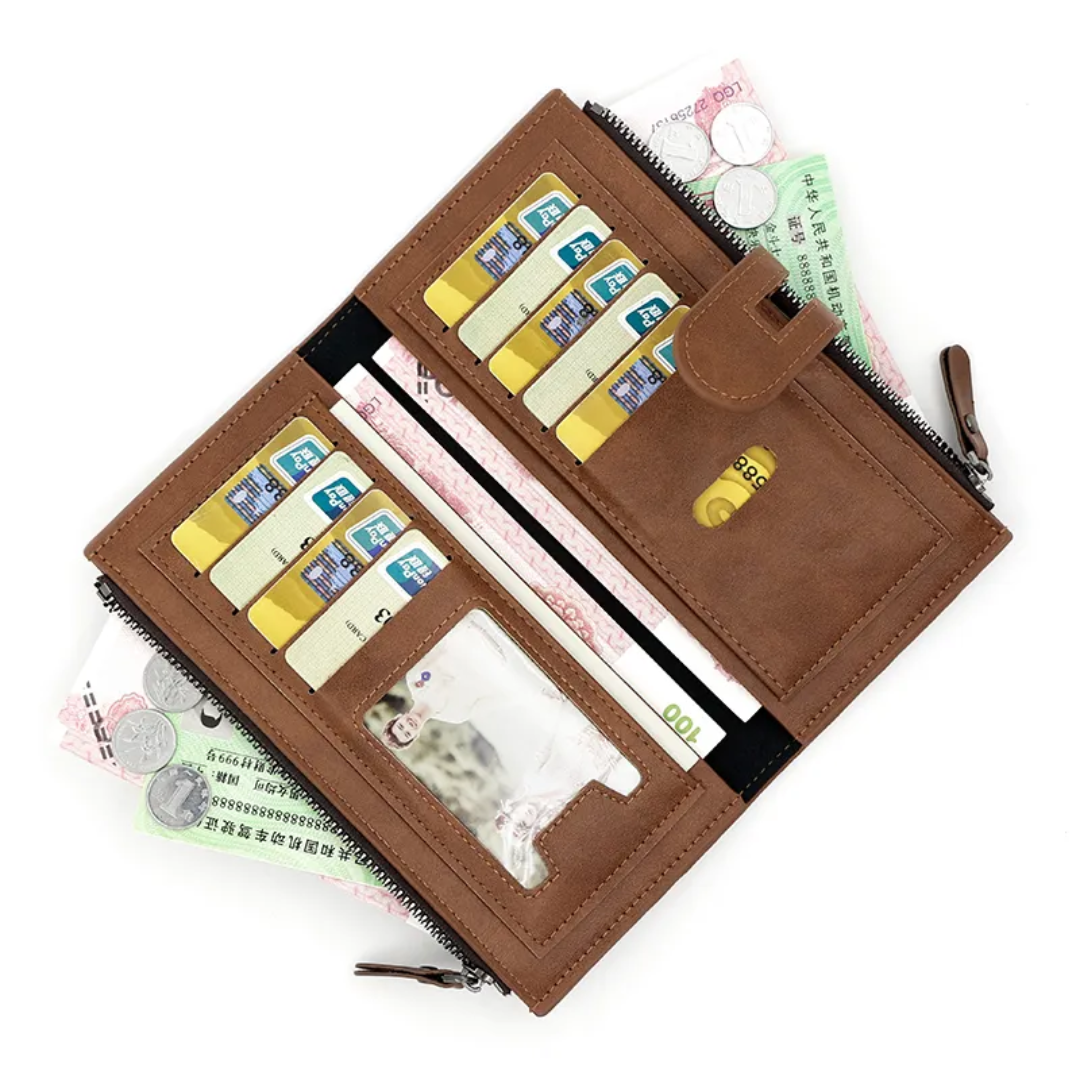 Stylish Long Leather Wallet | Functional and Chic