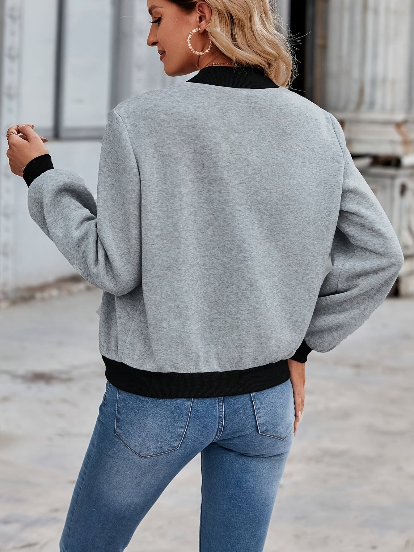 Lara | Women's Casual Color-Block Bomber Jacket
