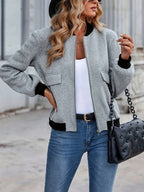 Lara | Women's Casual Color-Block Bomber Jacket