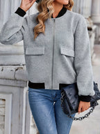 Lara | Women's Casual Color-Block Bomber Jacket