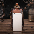 Lars | Men's Leather Hip Bag with Magnetic Closure & Adjustable Waist Strap