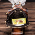 Lars | Men's Leather Hip Bag with Magnetic Closure & Adjustable Waist Strap