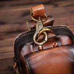 Lars | Men's Leather Hip Bag with Magnetic Closure & Adjustable Waist Strap