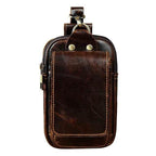 Lars | Men's Leather Hip Bag with Magnetic Closure & Adjustable Waist Strap