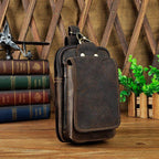Lars | Men's Leather Hip Bag with Magnetic Closure & Adjustable Waist Strap