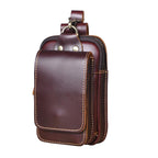 Lars | Men's Leather Hip Bag with Magnetic Closure & Adjustable Waist Strap