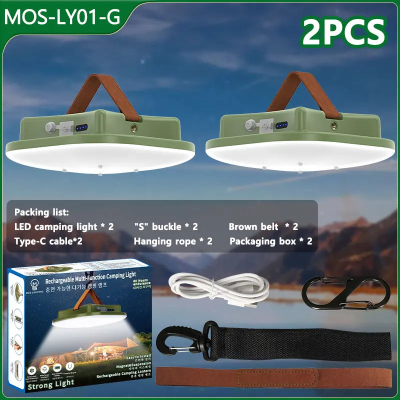 80W Magnetic LED Camping Lamp with Zoom Feature