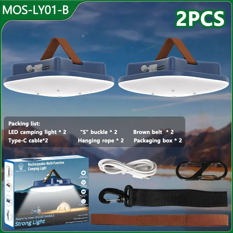 80W Magnetic LED Camping Lamp with Zoom Feature