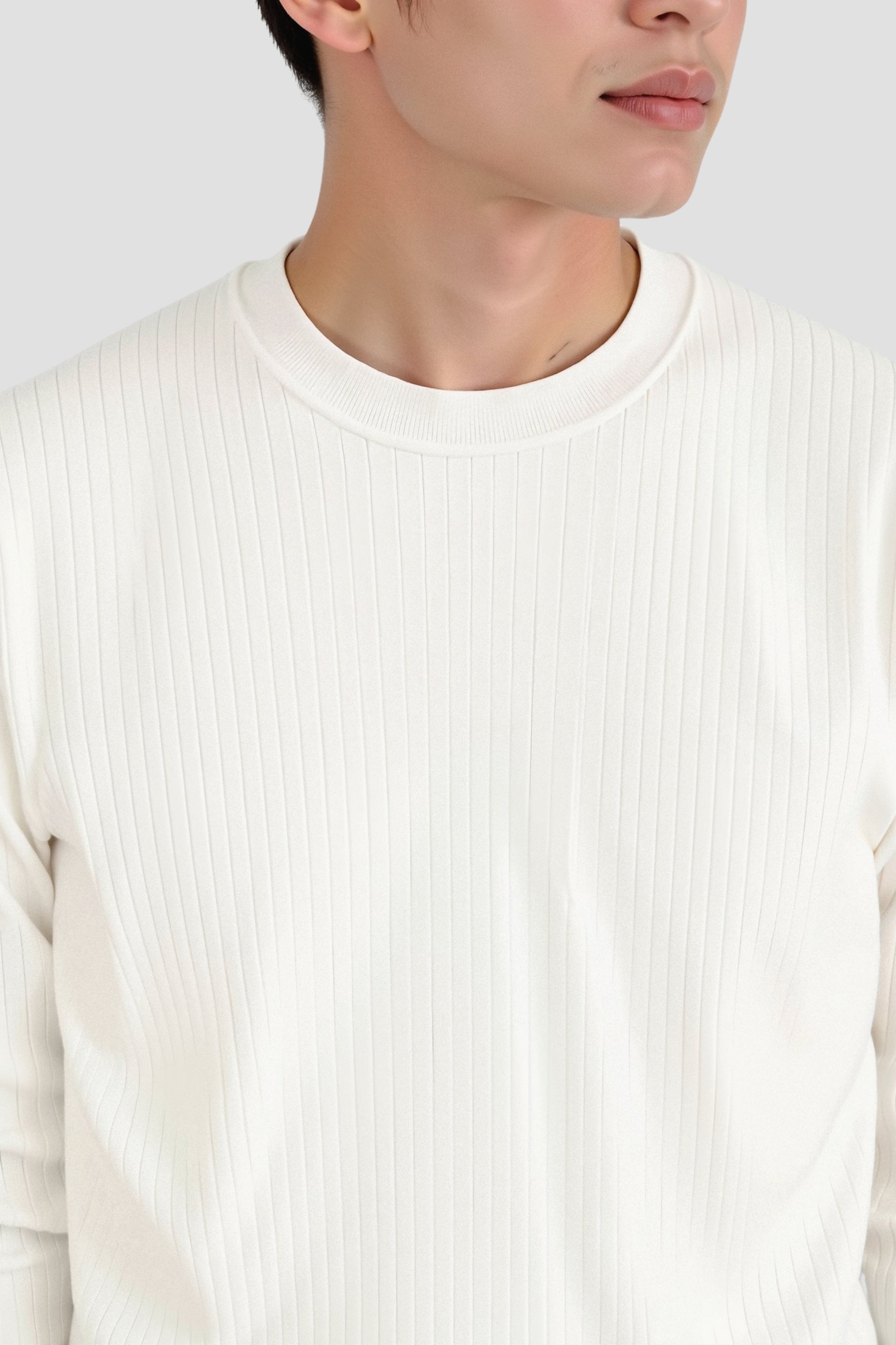 Liam | Men's Long Sleeve Ribbed Knit Sweater