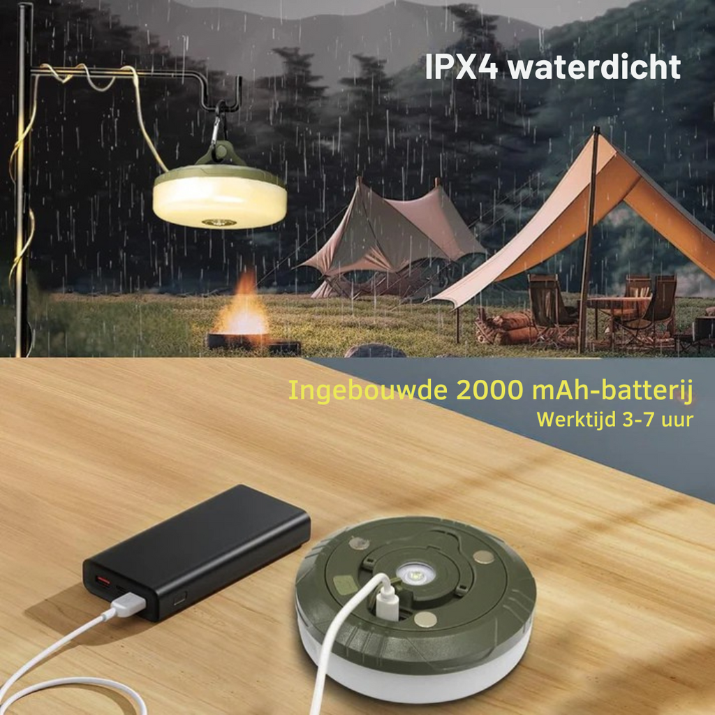Versatile 4-in-1 Camping Lamp: Lantern, Power Bank, and 10m Fairy Light String