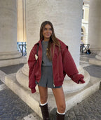Linde | Classic Leather Bomber Jacket