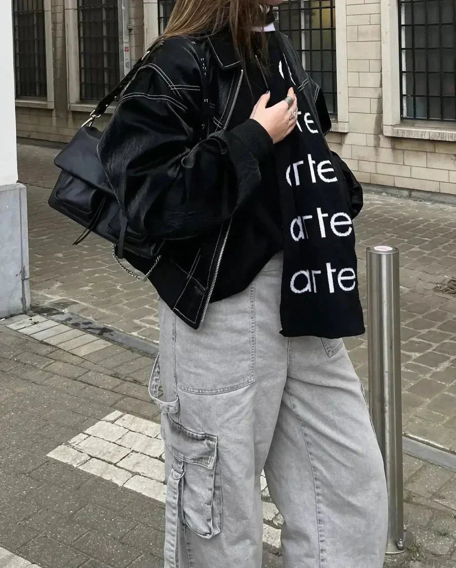 Linde | Classic Leather Bomber Jacket