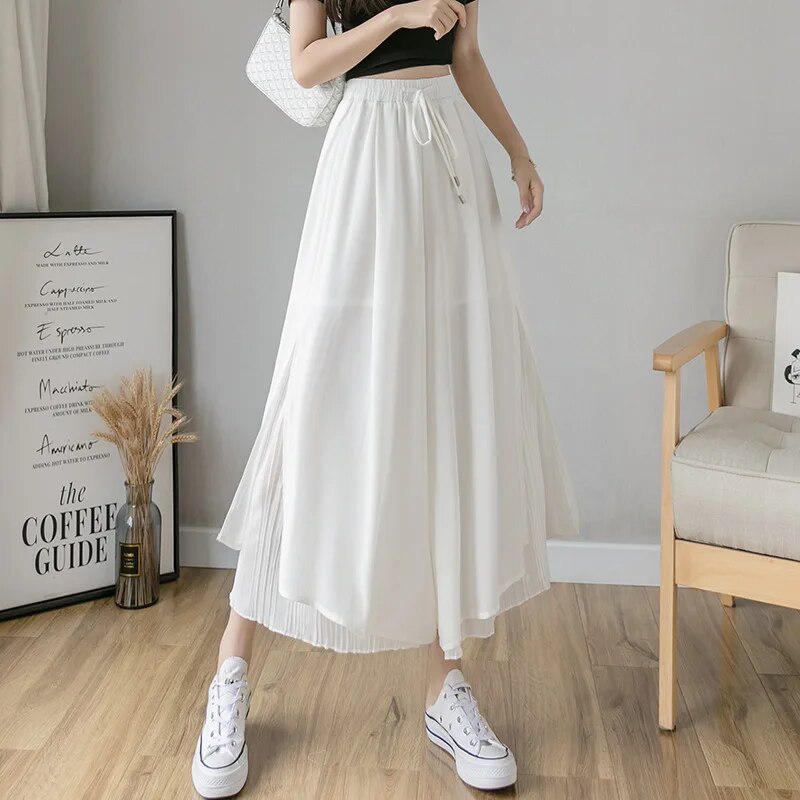 Lise | Women's Pleated Chiffon Skirt with High Waist