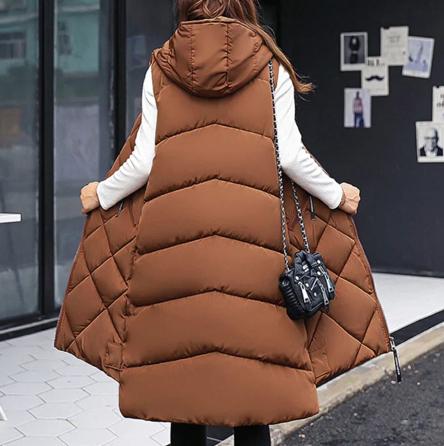 Loavies | Women's Hooded Long Puffer Gilet