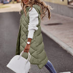 Loavies | Women's Hooded Long Puffer Gilet