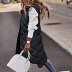 Loavies | Women's Hooded Long Puffer Gilet