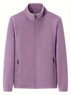 Loes | Cozy Solid-Colored Outdoor Jacket with High Collar