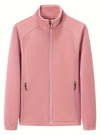 Loes | Cozy Solid-Colored Outdoor Jacket with High Collar