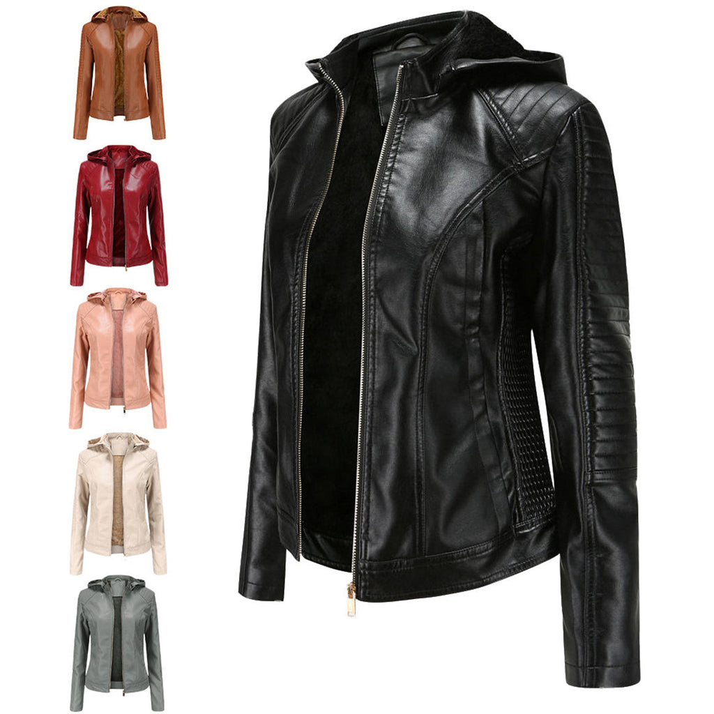 Loes | Chic Suede Leather Jacket for Women