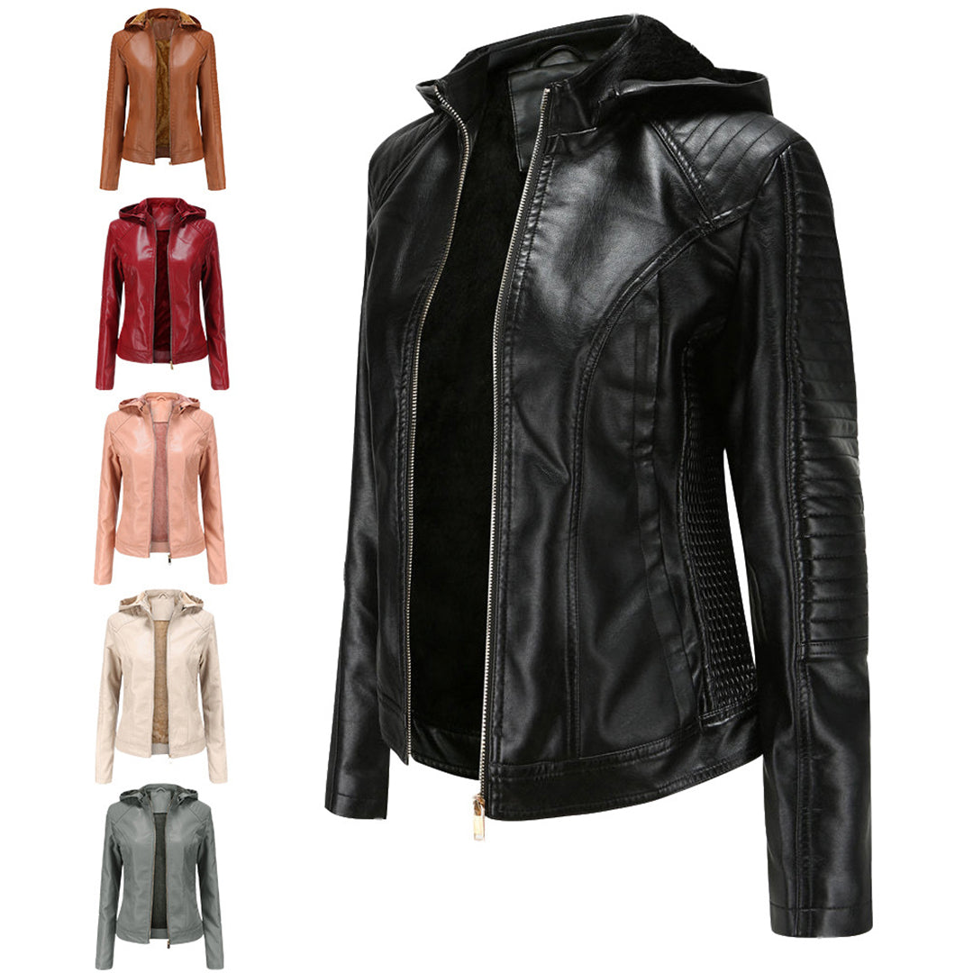 Loes | Chic Suede Leather Jacket for Women