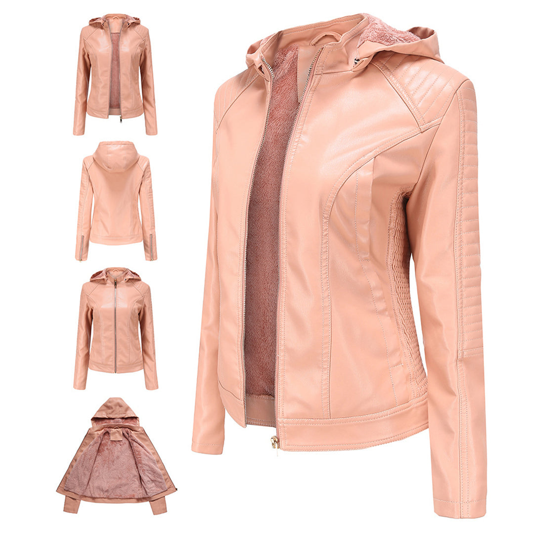 Loes | Chic Suede Leather Jacket for Women