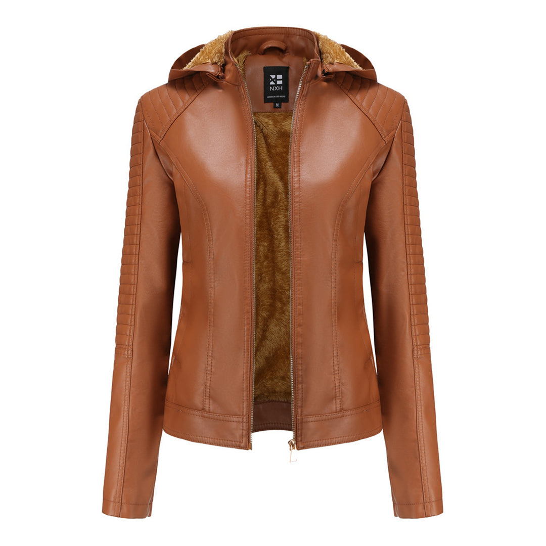 Loes | Chic Suede Leather Jacket for Women