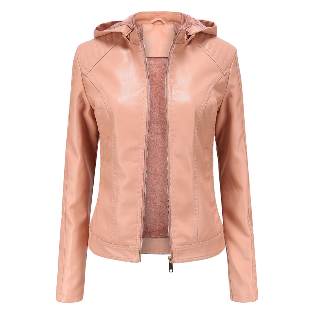 Loes | Chic Suede Leather Jacket for Women