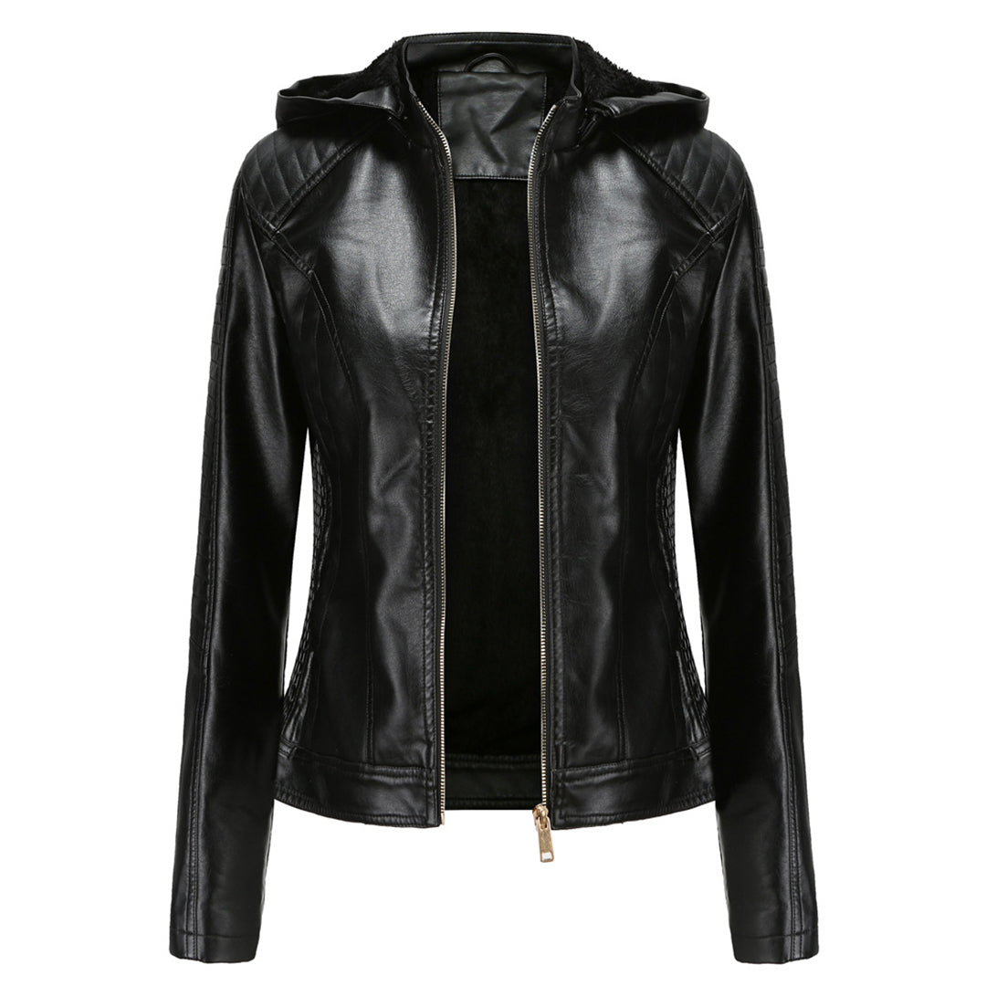 Loes | Chic Suede Leather Jacket for Women
