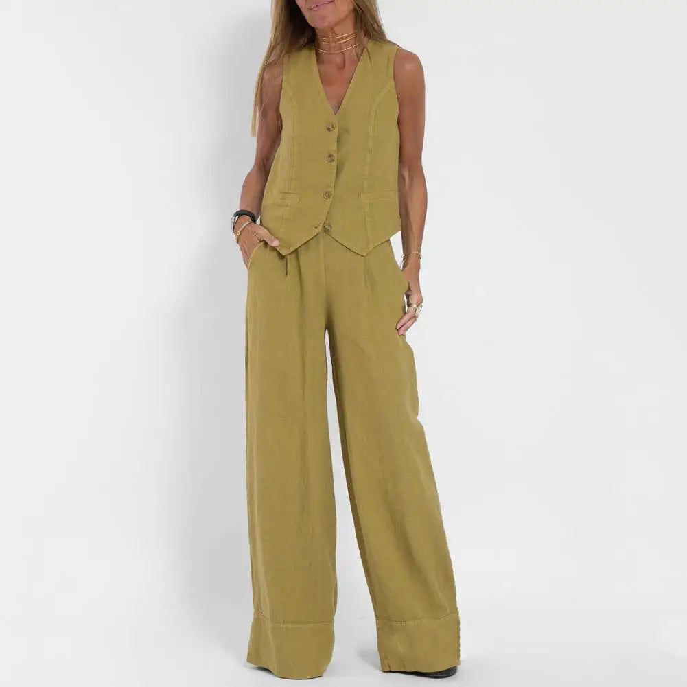 Loïs | Chic Relaxed Ensemble (Cardigan & Trousers)
