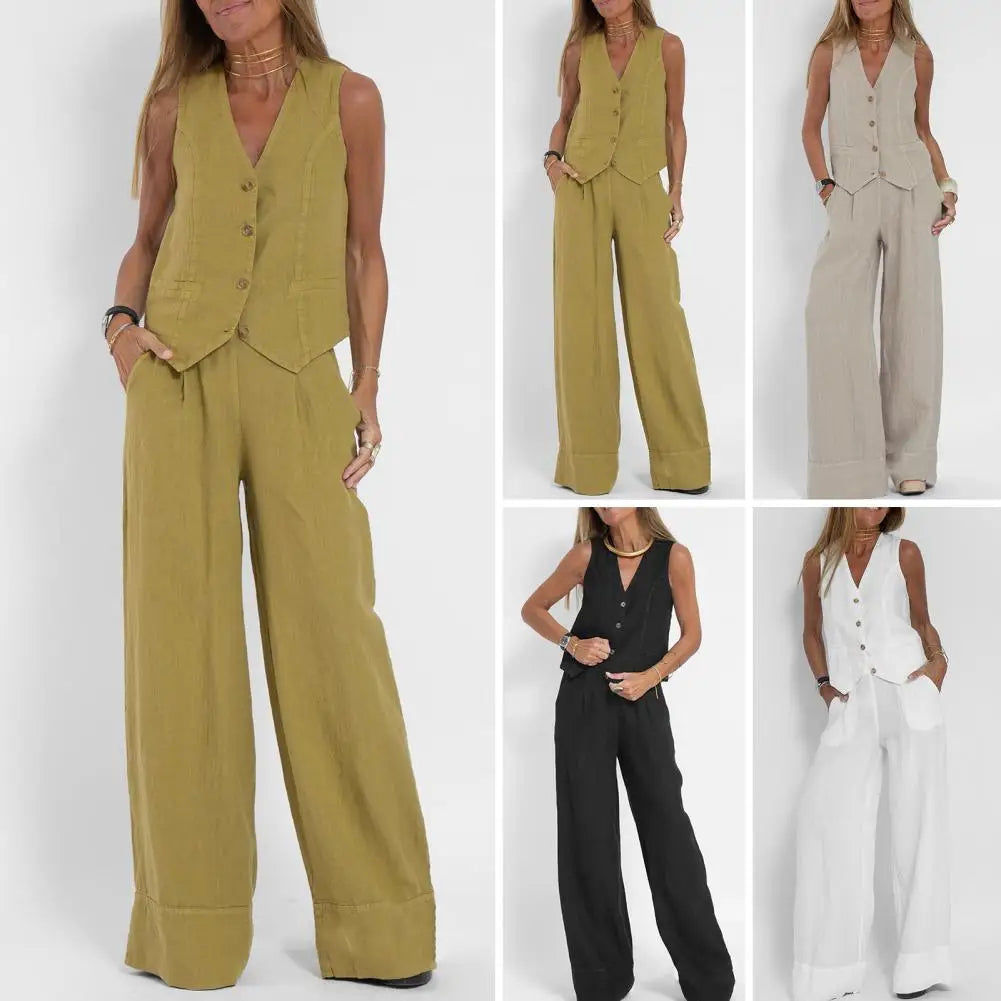 Loïs | Chic Relaxed Ensemble (Cardigan & Trousers)