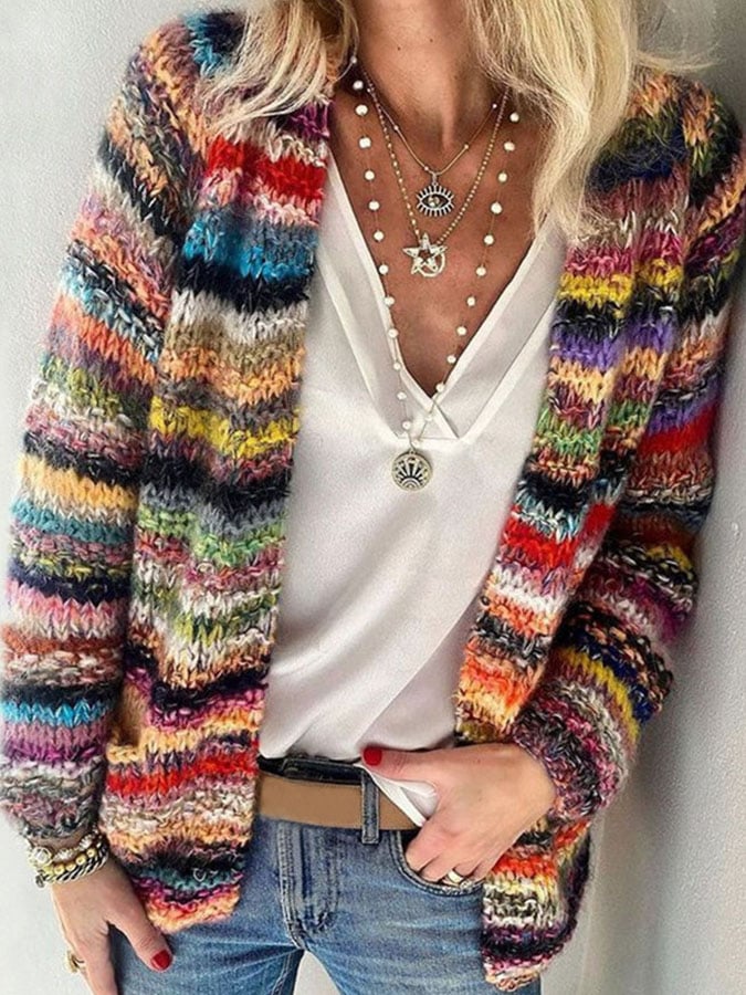 Lola | Women's Colorful Knitted Cardigan